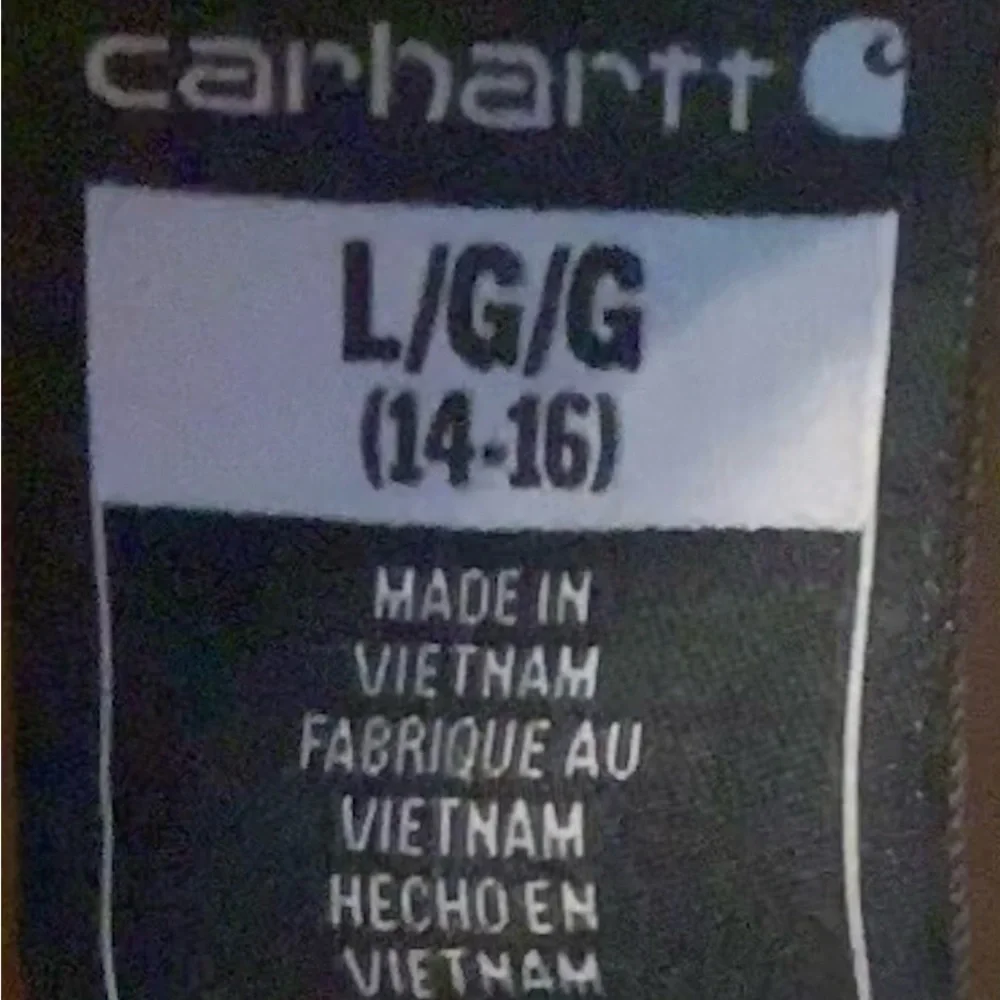 Carhartt Cream and Brown Boy’s Hoodie Work-wear warm active farm wear like new - Picture 2 of 9